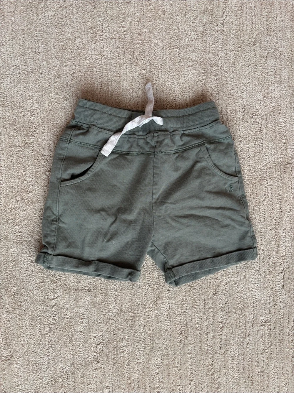 Little Bipsy Sage Green Drawstring Shorts